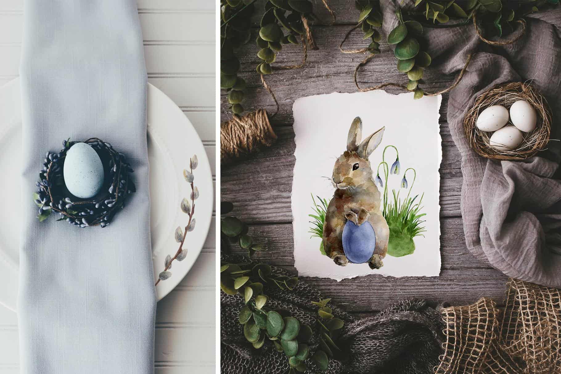 Happy Easter Watercolor bundle - Image 2