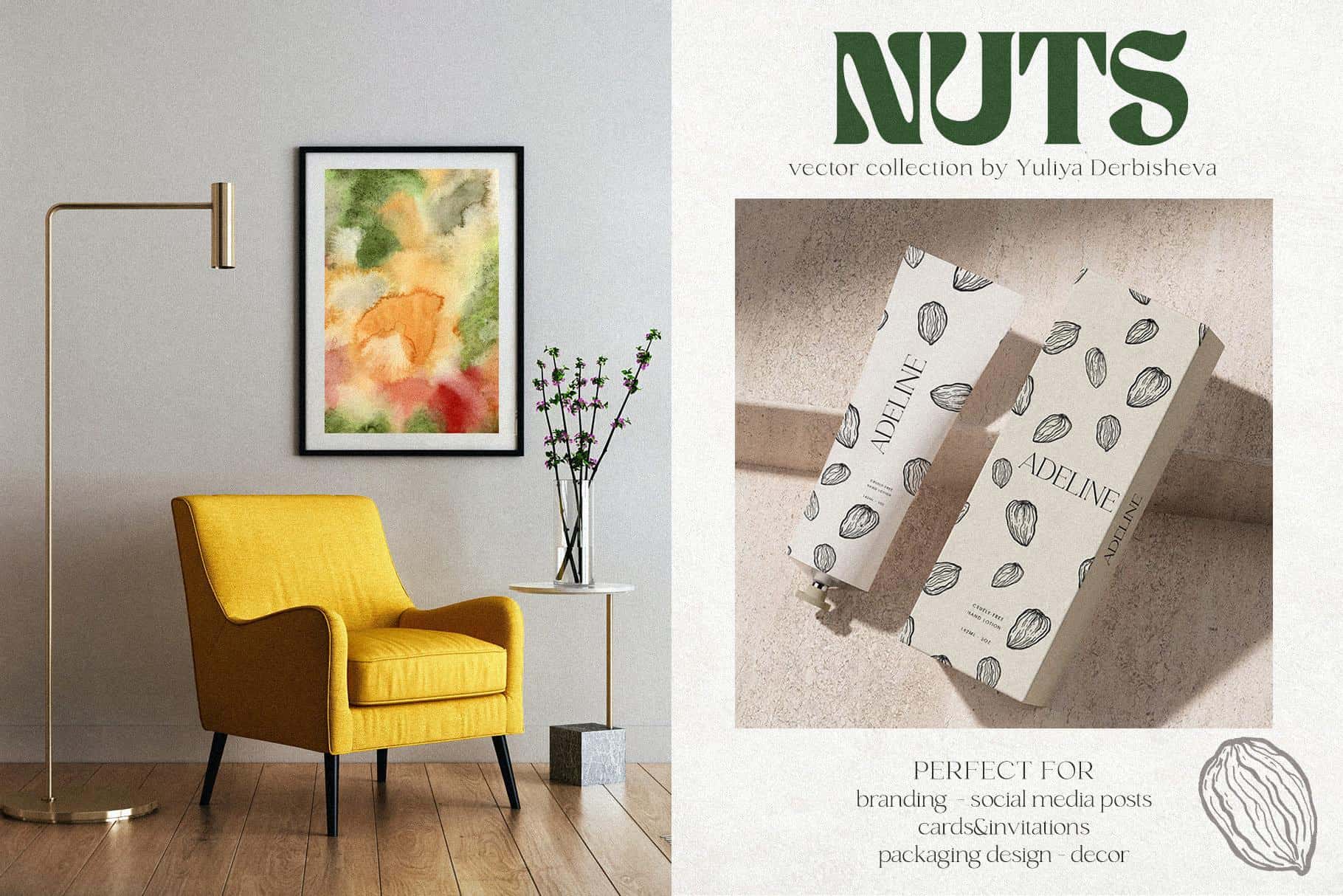 NUTS vector nut illustration texture & patterns - Image 2