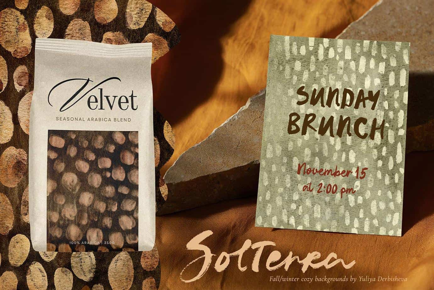 Autumn & Fall Paper Textures – Cozy Watercolor Backgrounds with Stripes, Plaid & Polka Dots | Solterra - Image 3