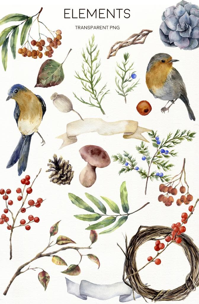 Sounds of Autumn watercolor collection - Image 3