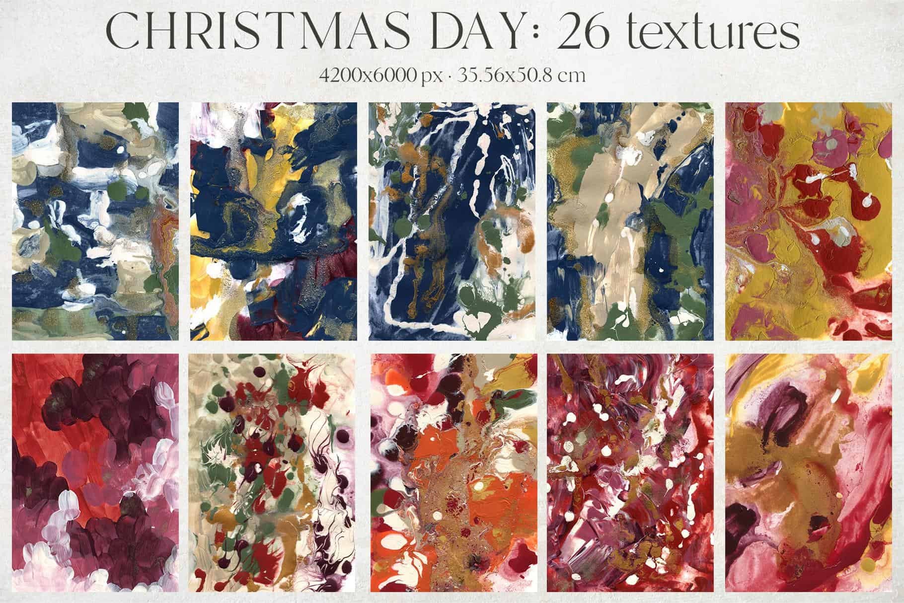 Christmas day festive backgrounds and flower illustration for design - Image 3