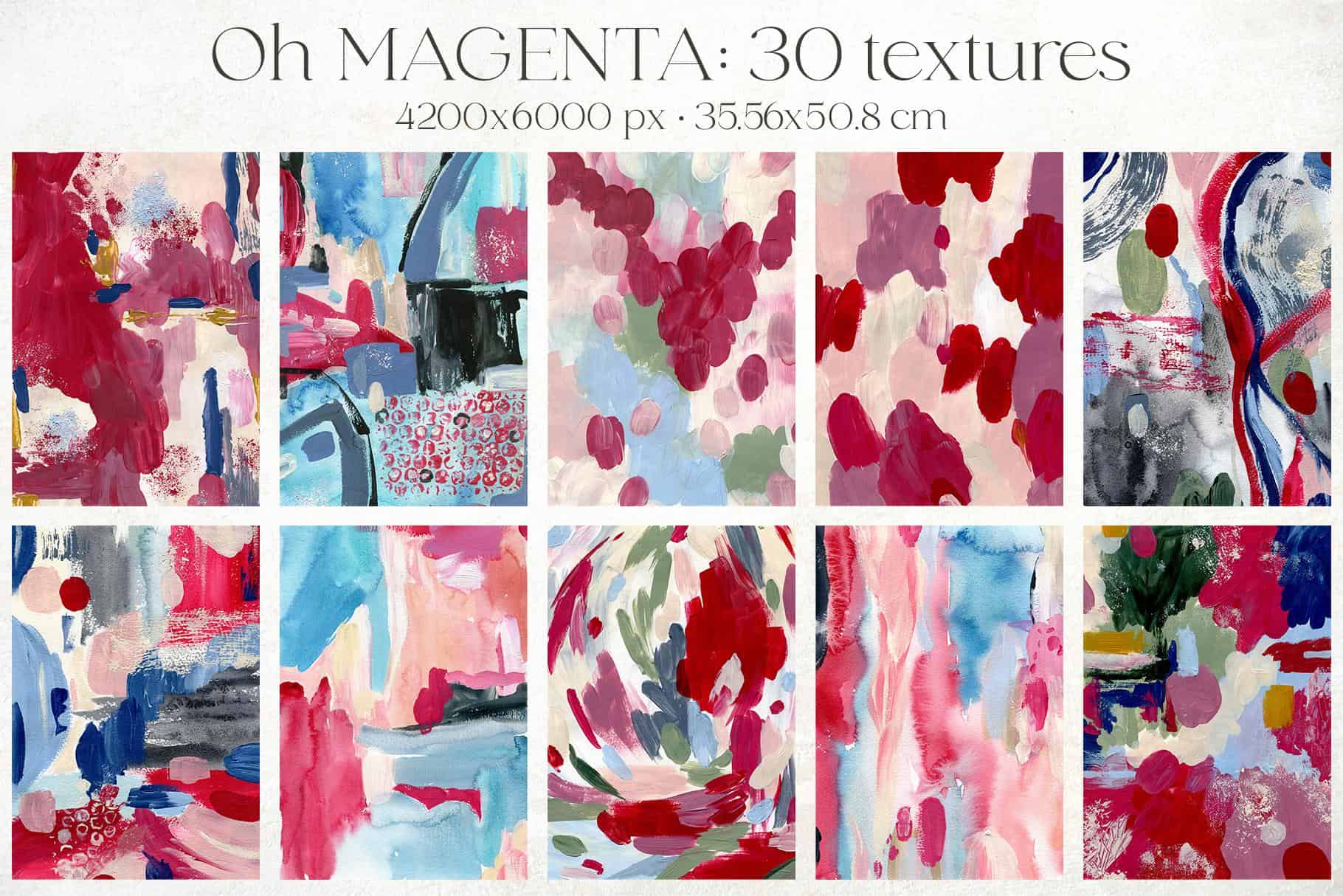 Oh Viva Magenta abstract backgrounds and flowers - Image 3