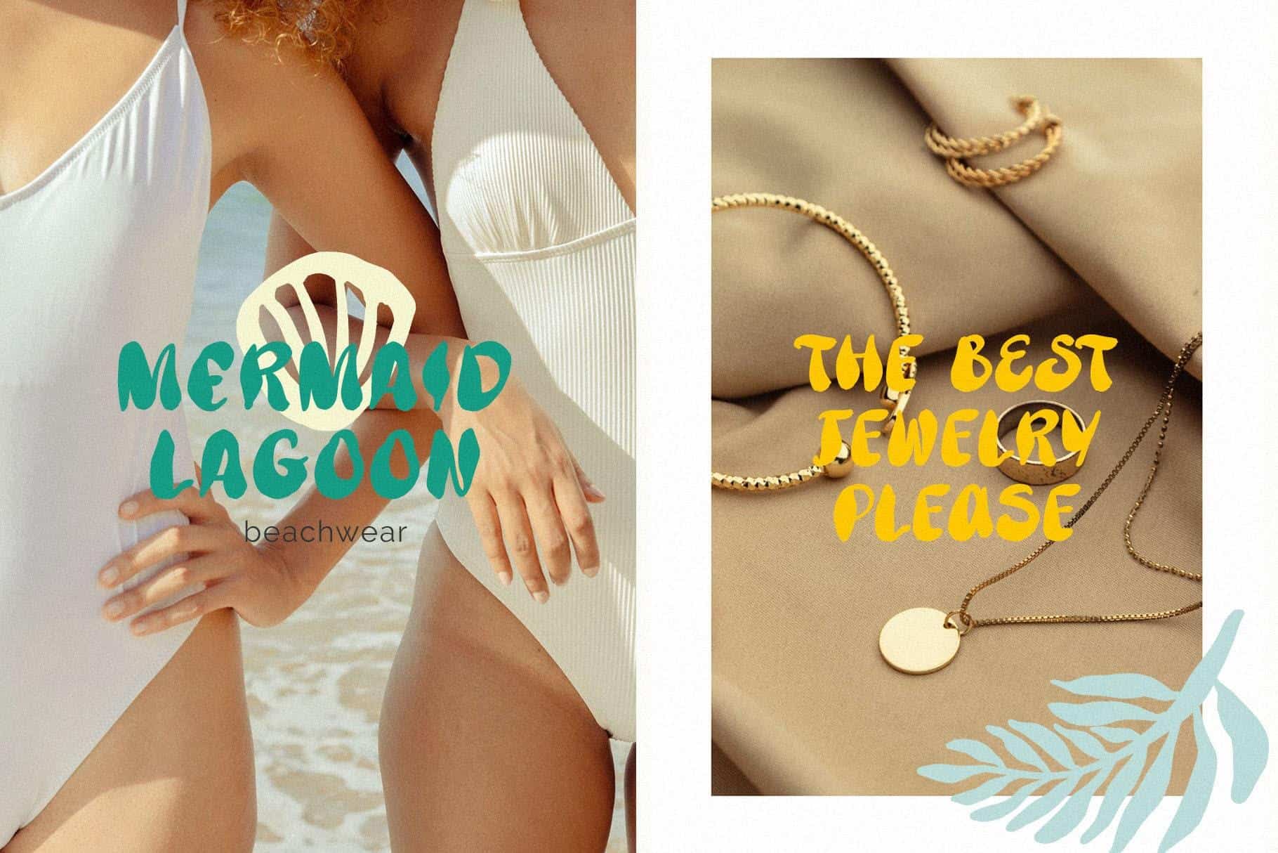 Coastal soul wavy groovy handwritten font + sea illustrations - Image 4