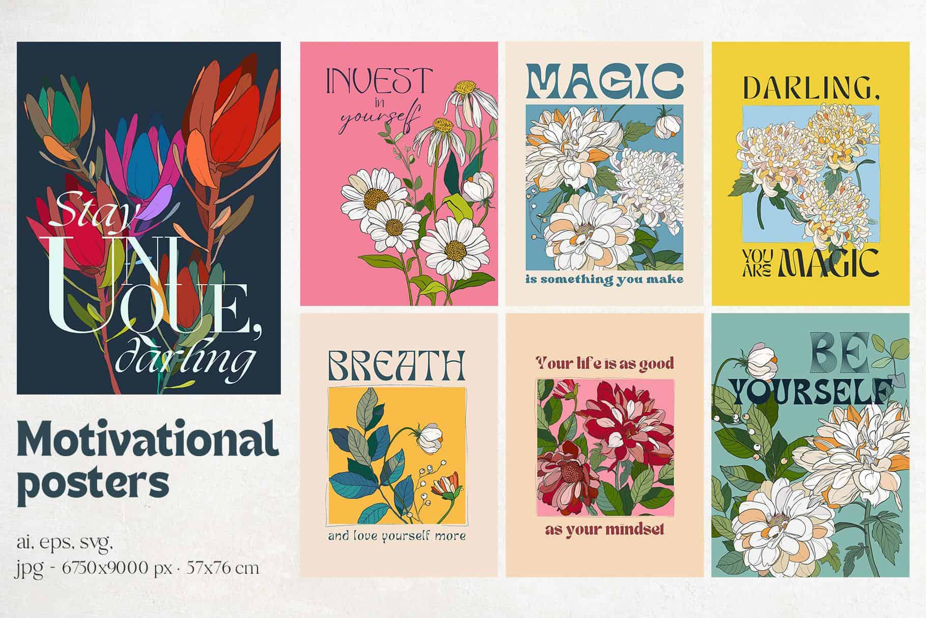 Casablanca Vector Flowers, Posters & Patterns - Image 4