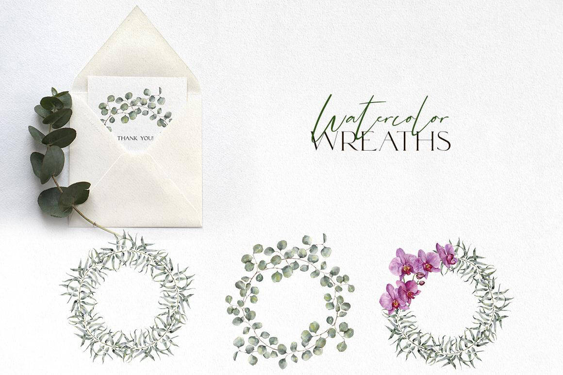 Orchids watercolor flowers illustrations - Image 5