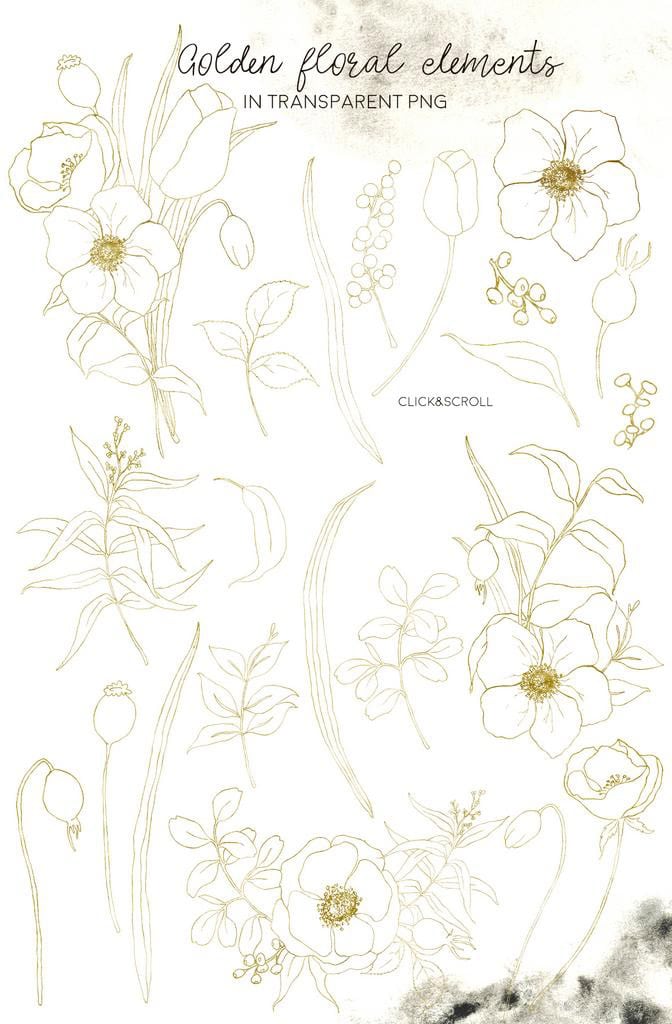 Monochrome neutral pastel flowers watercolor - Image 5