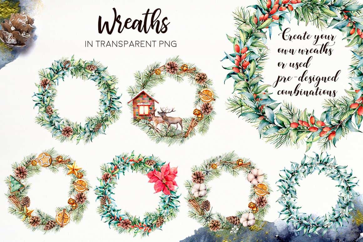 Christmas traditions watercolor festive illustrations and design - Image 5