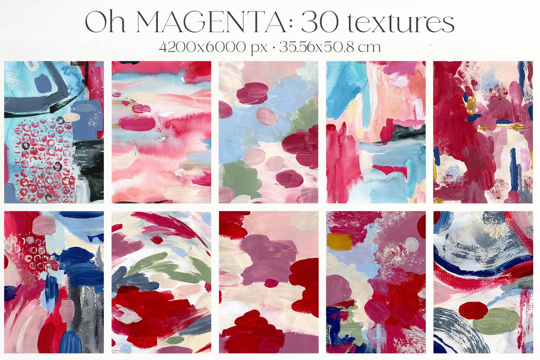 Oh Viva Magenta abstract backgrounds and flowers - Image 5