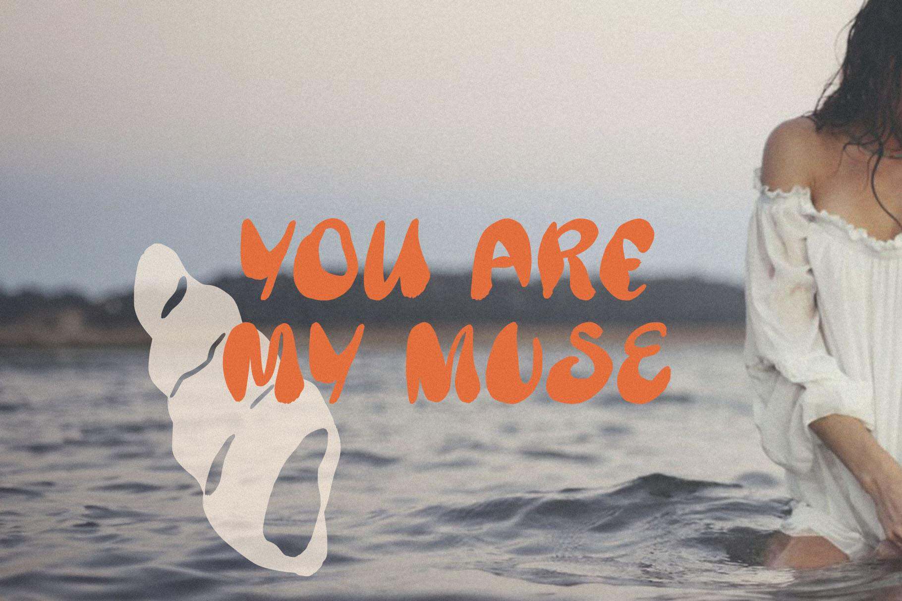 Coastal soul wavy groovy handwritten font + sea illustrations - Image 6