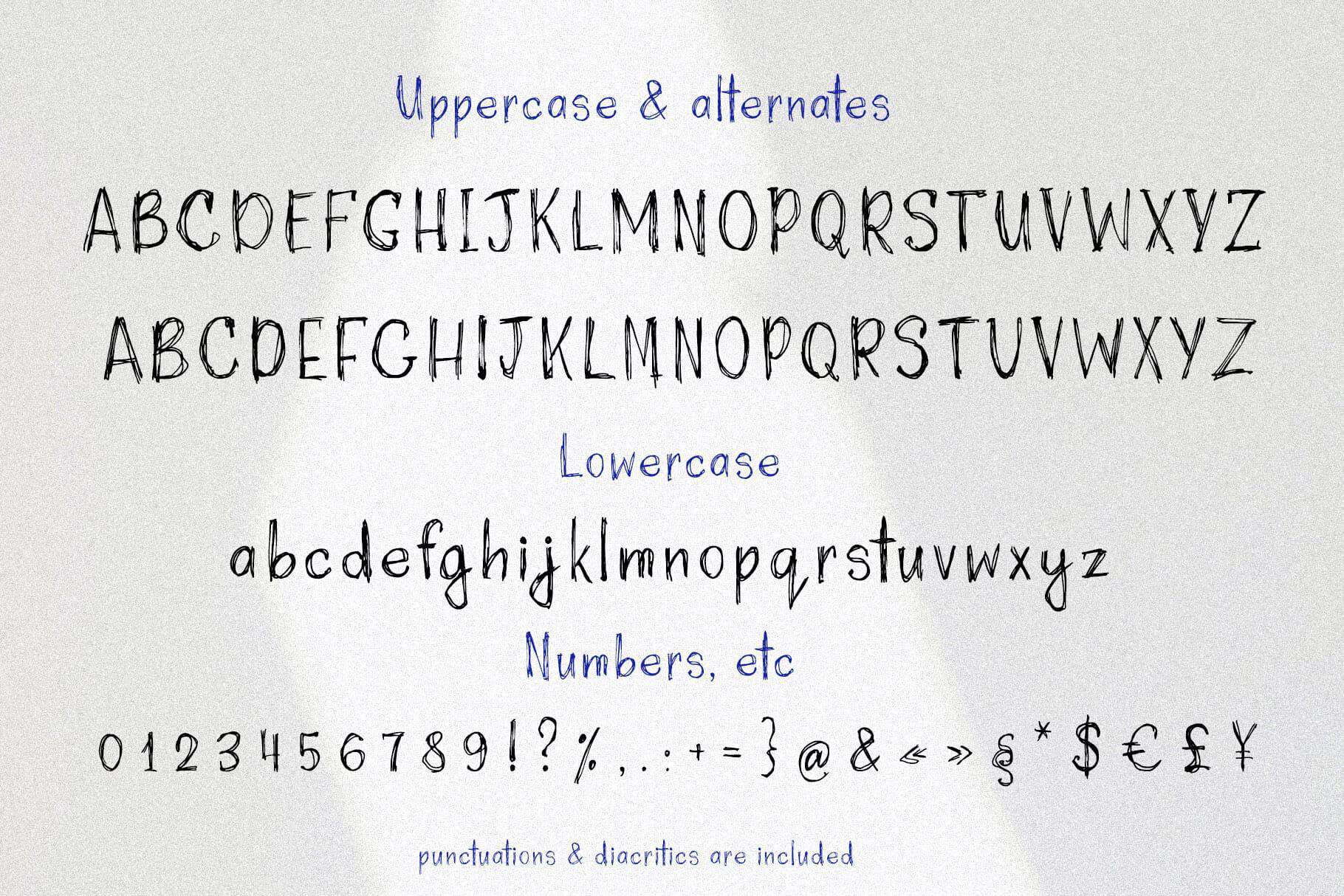 Jumpy scribble handwriting font - Image 6