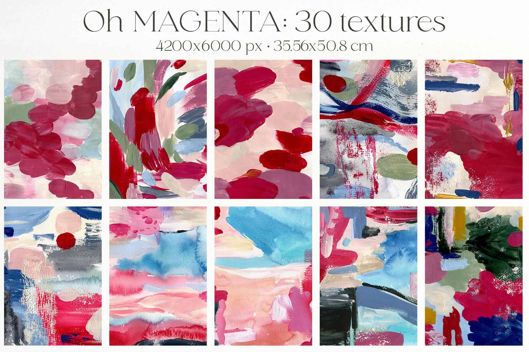 Oh Viva Magenta abstract backgrounds and flowers - Image 6
