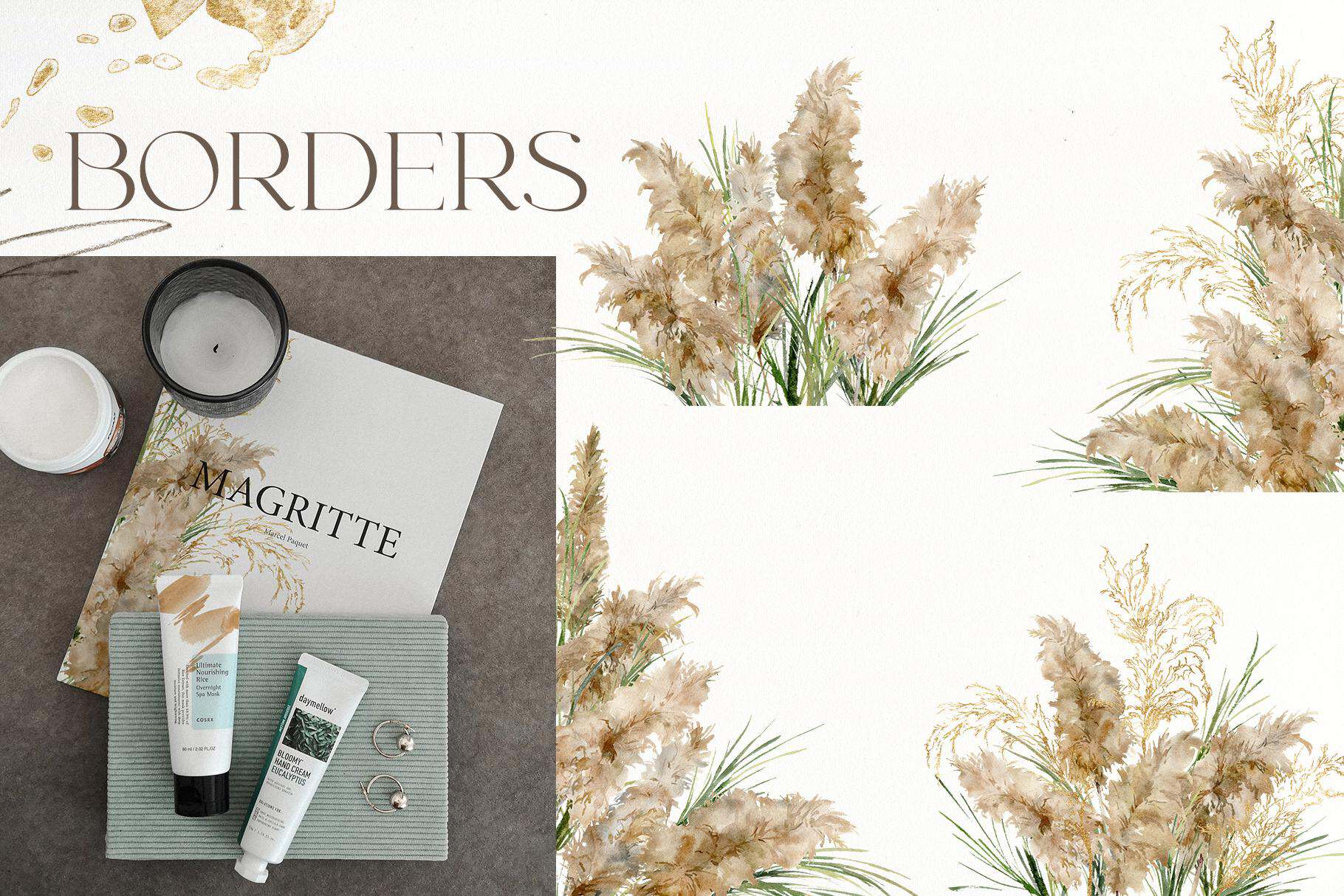 Pampas Grass watercolor botanical Illustrations & design - Image 6