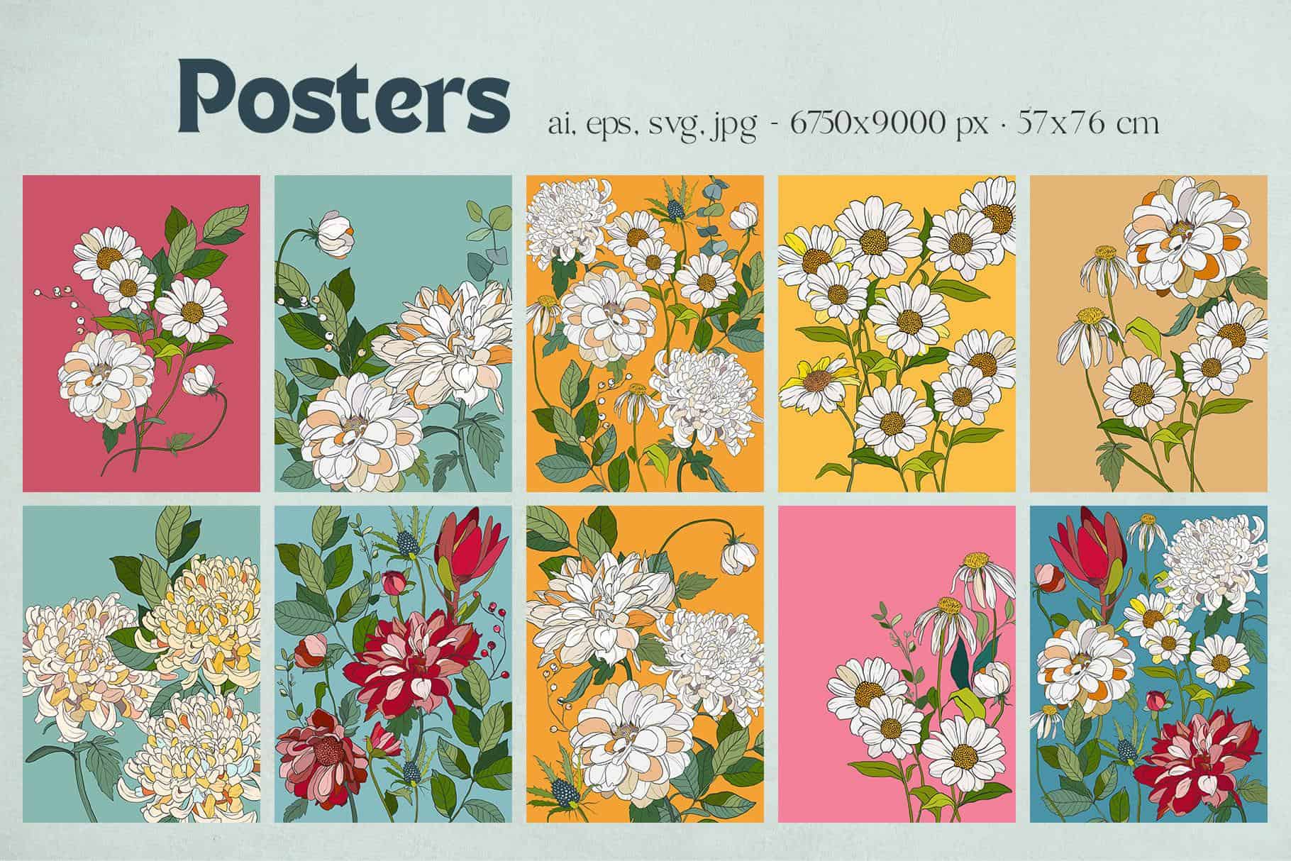 Casablanca Vector Flowers, Posters & Patterns - Image 6