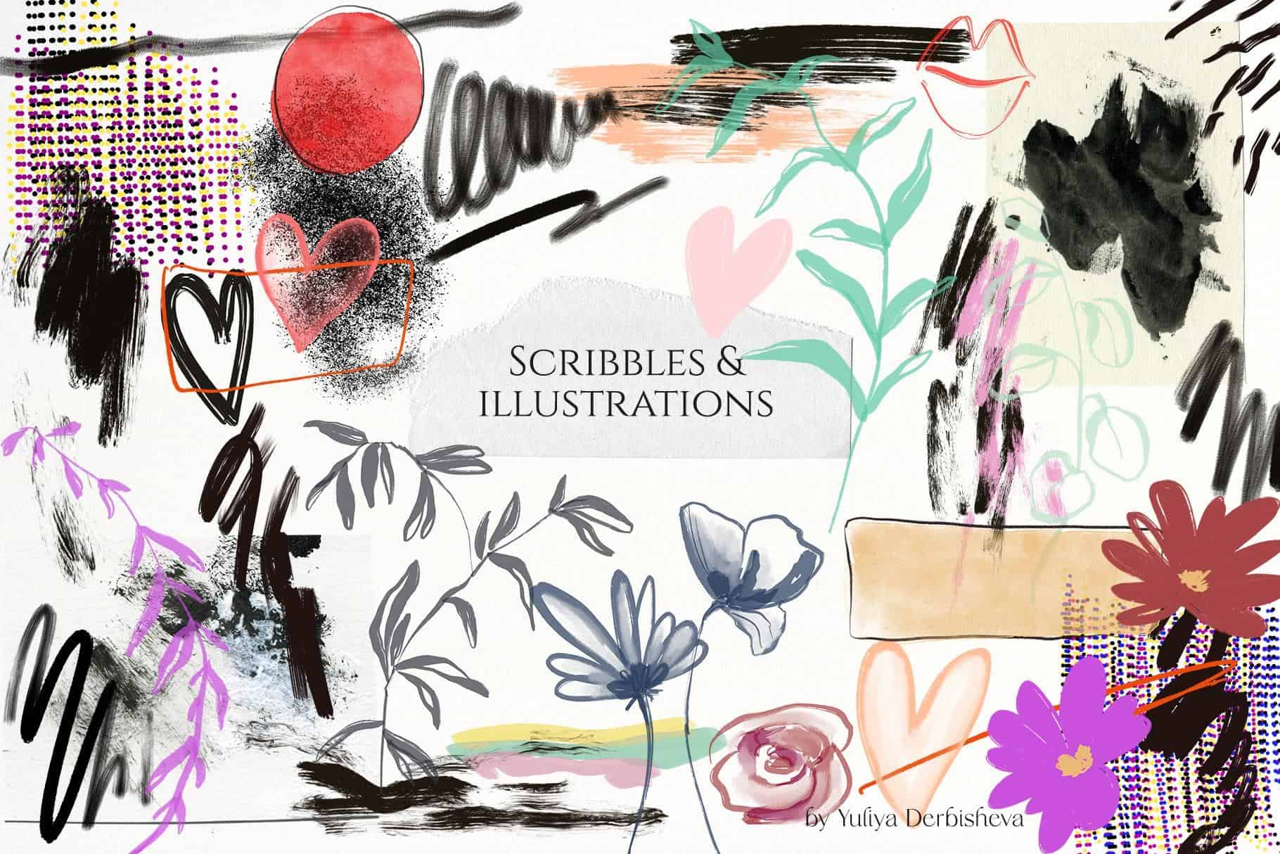 Mixed Media Art Paper Collage Elements: Vintage Paper Textures & Modern Graphics - Image 6