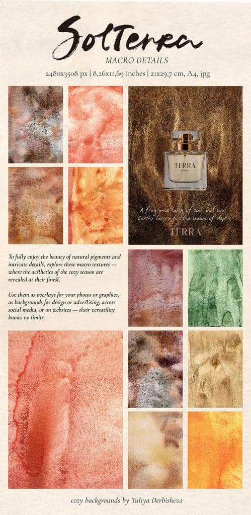 Autumn & Fall Paper Textures – Cozy Watercolor Backgrounds with Stripes, Plaid & Polka Dots | Solterra - Image 7