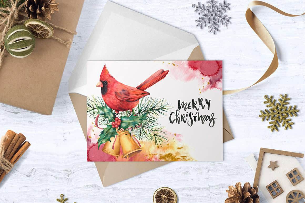 Christmas traditions watercolor festive illustrations and design - Image 7