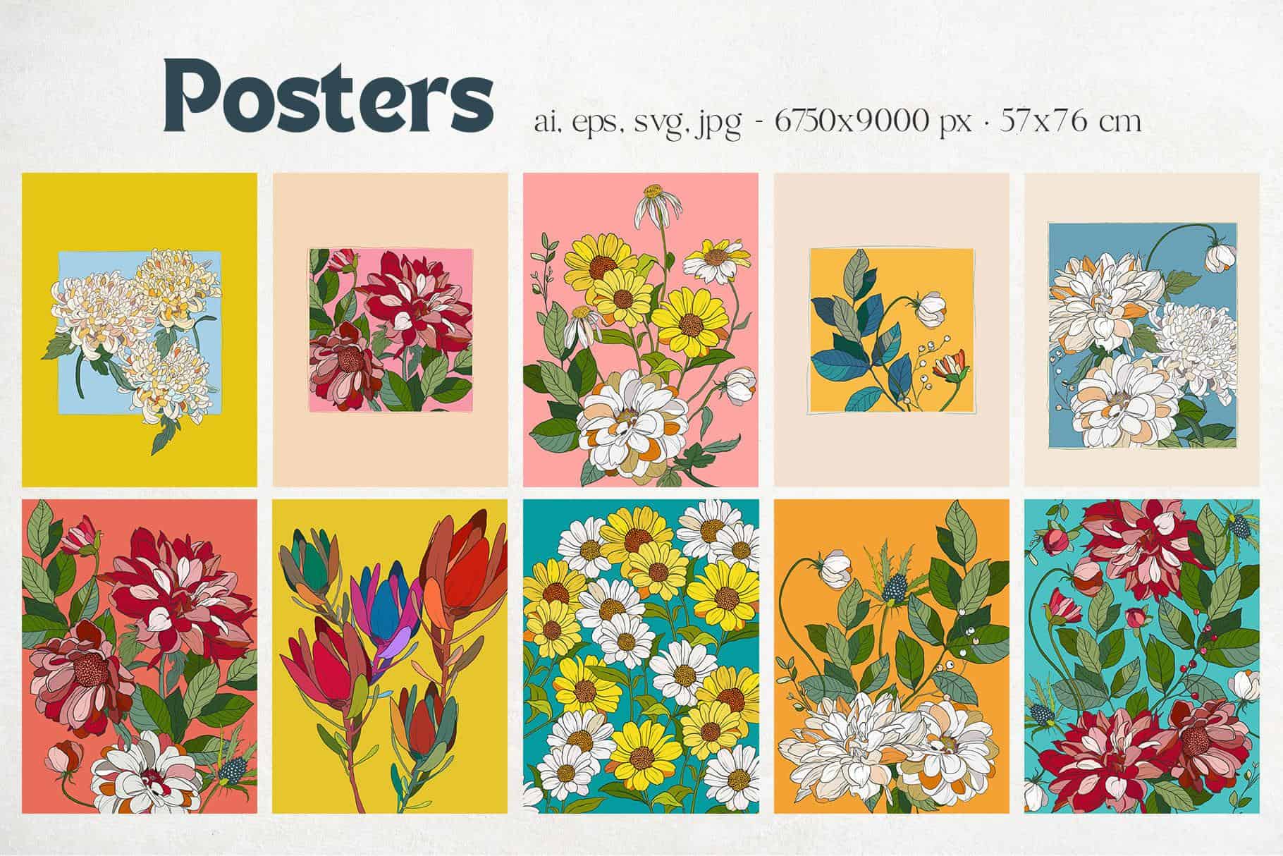 Casablanca Vector Flowers, Posters & Patterns - Image 7