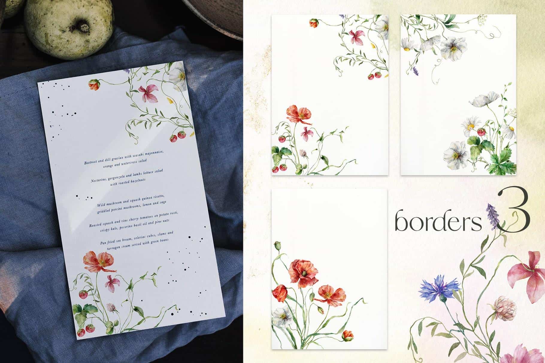 Wildflower poetry watercolor wild flowers illustrations - Image 8