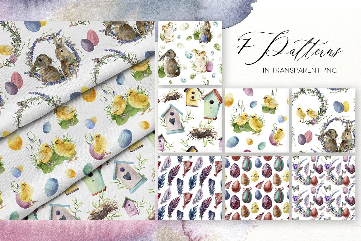 Happy Easter Watercolor bundle - Image 9