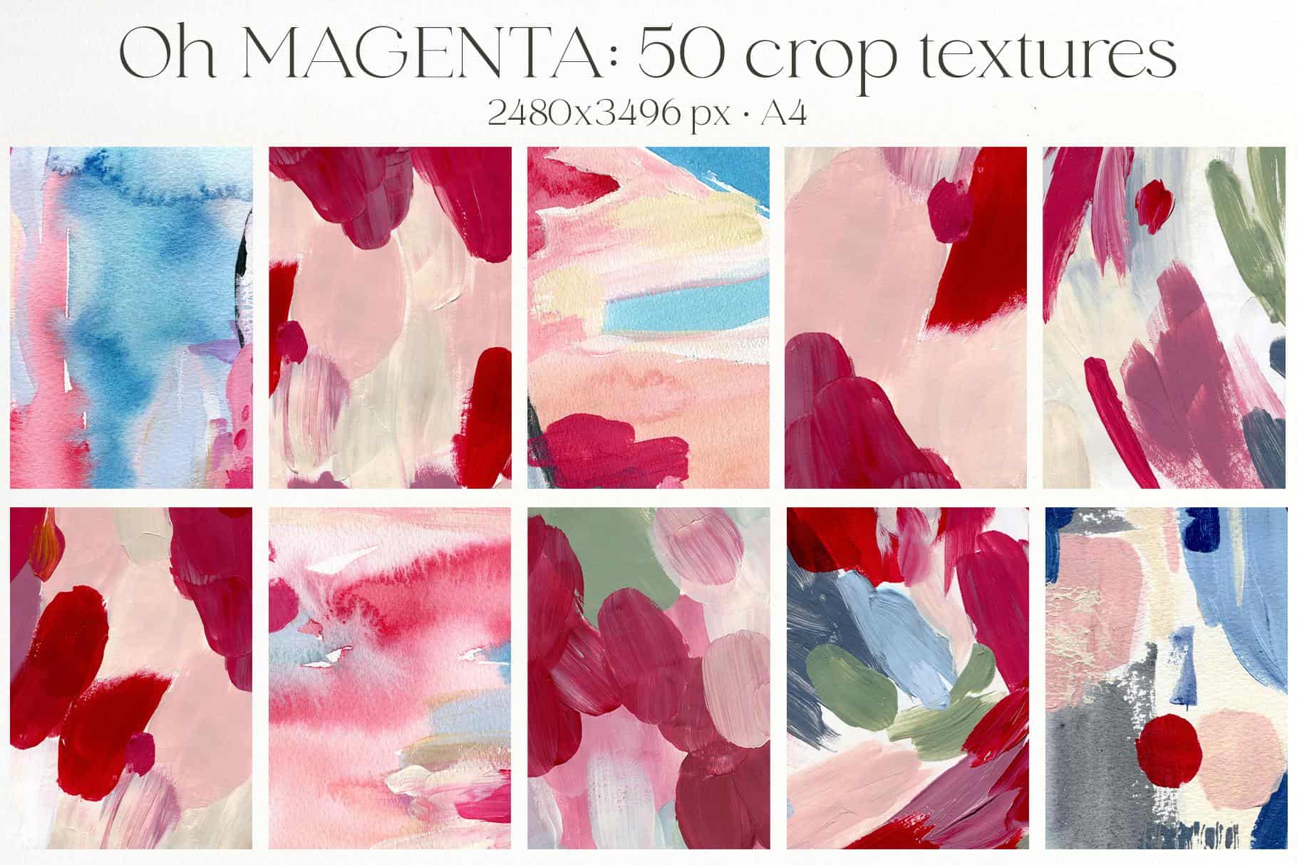 Oh Viva Magenta abstract backgrounds and flowers - Image 9