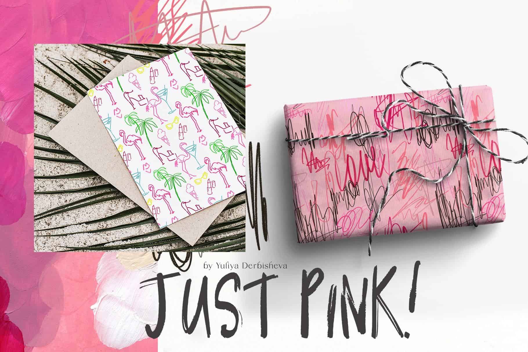 Just Pink Barbiecore collage illustrations and backgrounds - Image 9