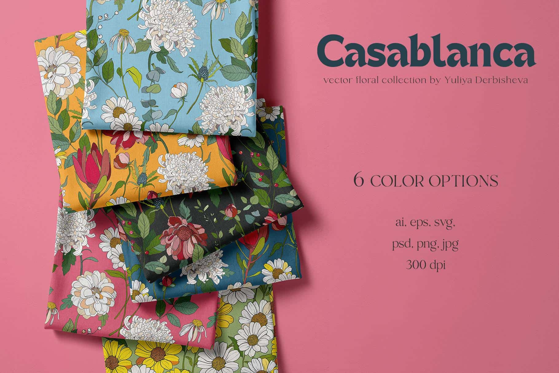 Casablanca Vector Flowers, Posters & Patterns - Image 9