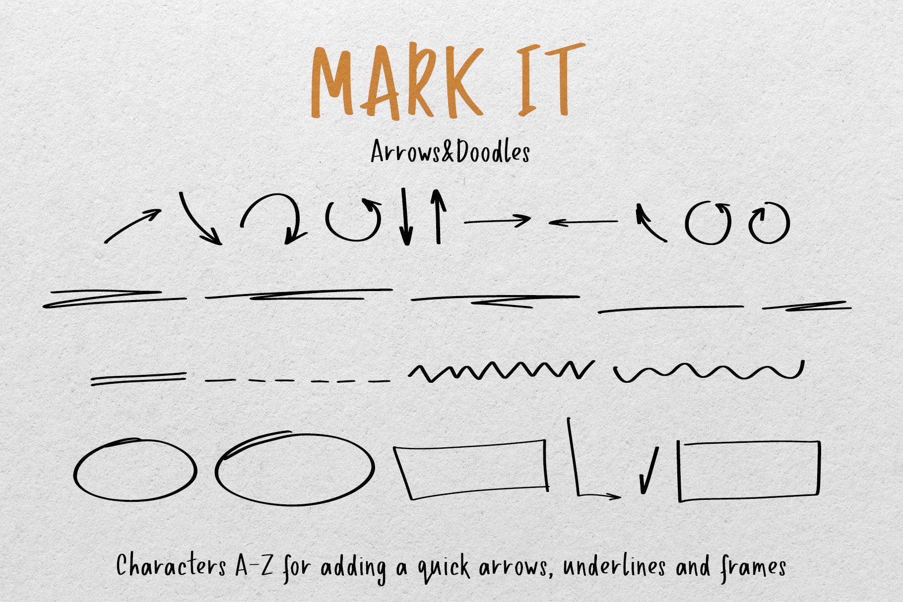 Mark It — Permanent Marker Handwritten Font with Arrows & Doodles - Image 10