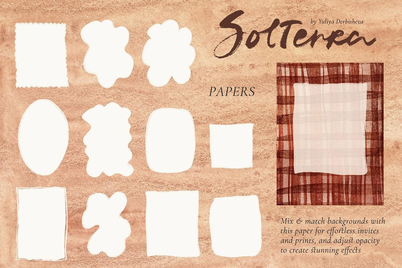 Autumn & Fall Paper Textures – Cozy Watercolor Backgrounds with Stripes, Plaid & Polka Dots | Solterra - Image 10