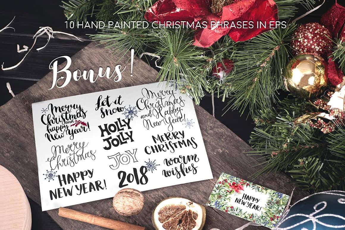 Delicate Christmas: a scandinavian watercolor Wonderland illustrations - Image 11