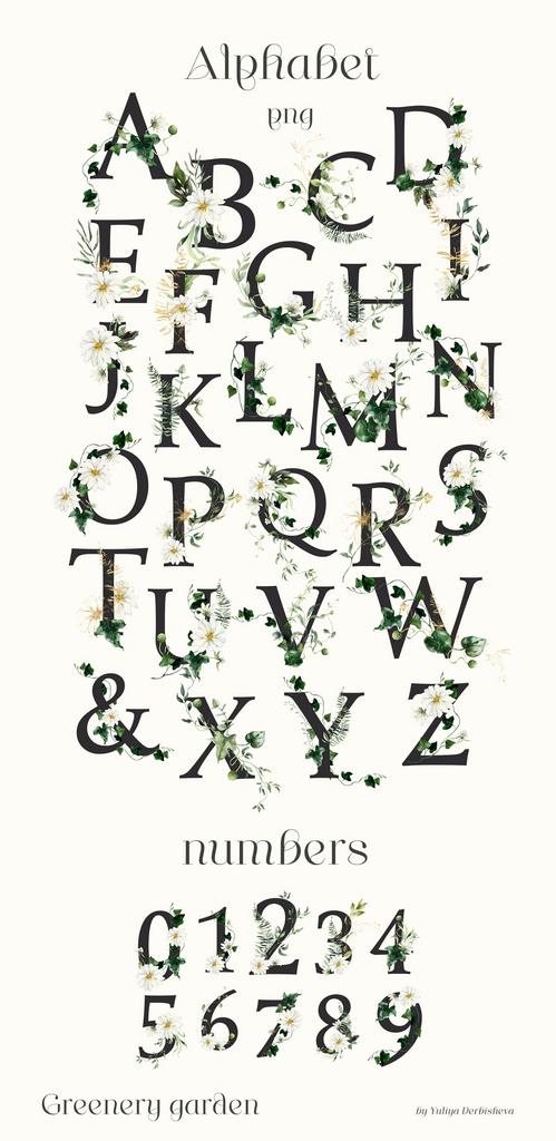 Greenery garden watercolor foliage illustrations clipart - Image 11