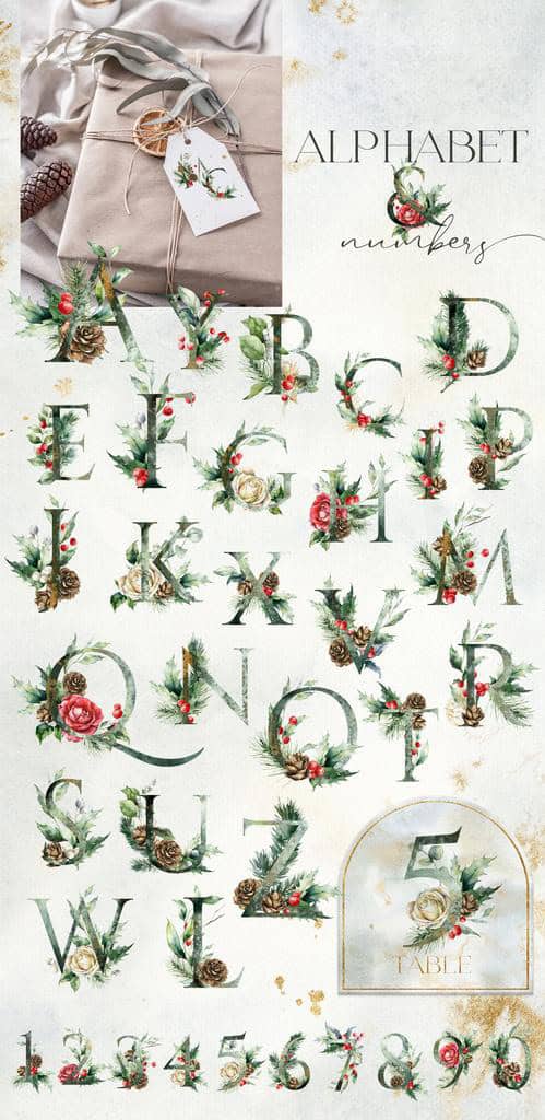 Winter Berries Watercolor Christmas Illustration for festive design - Image 12