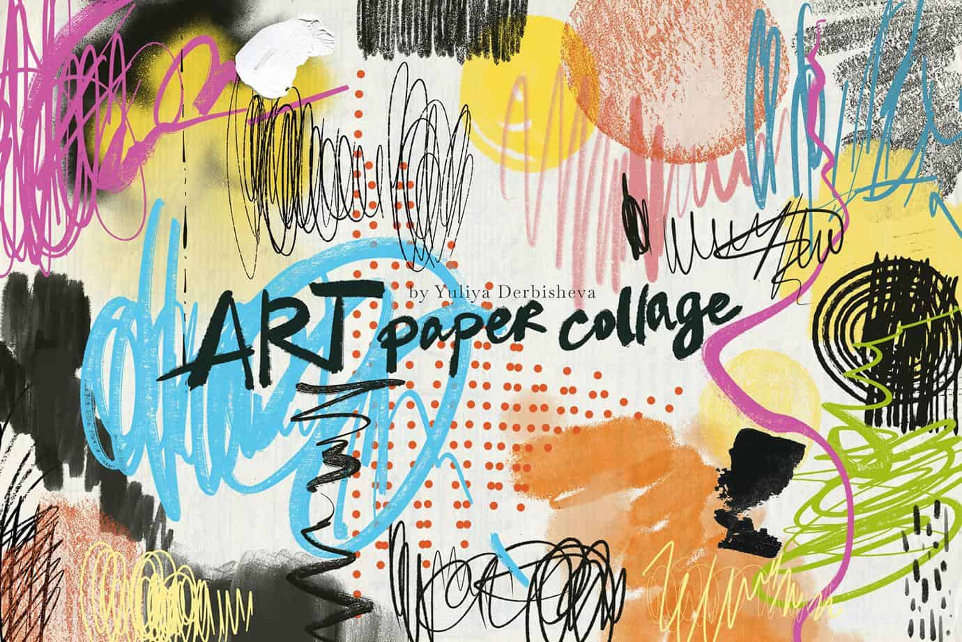 Art Paper Collage Mixed media elements, modern & vintage paper textures - Image 12