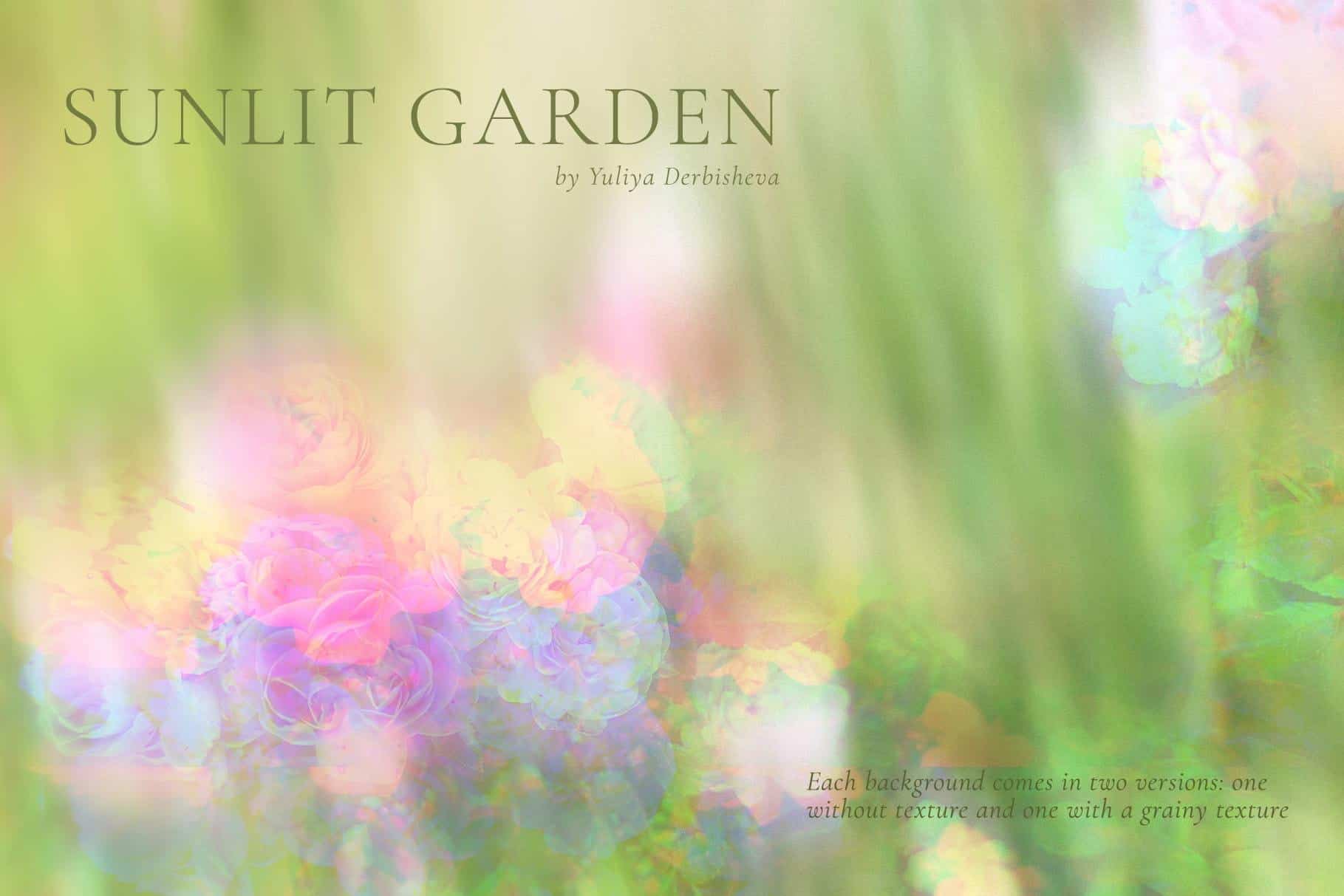 Sunlit Garden – Blurry & Glitch Abstract Flower Backgrounds - Image 12