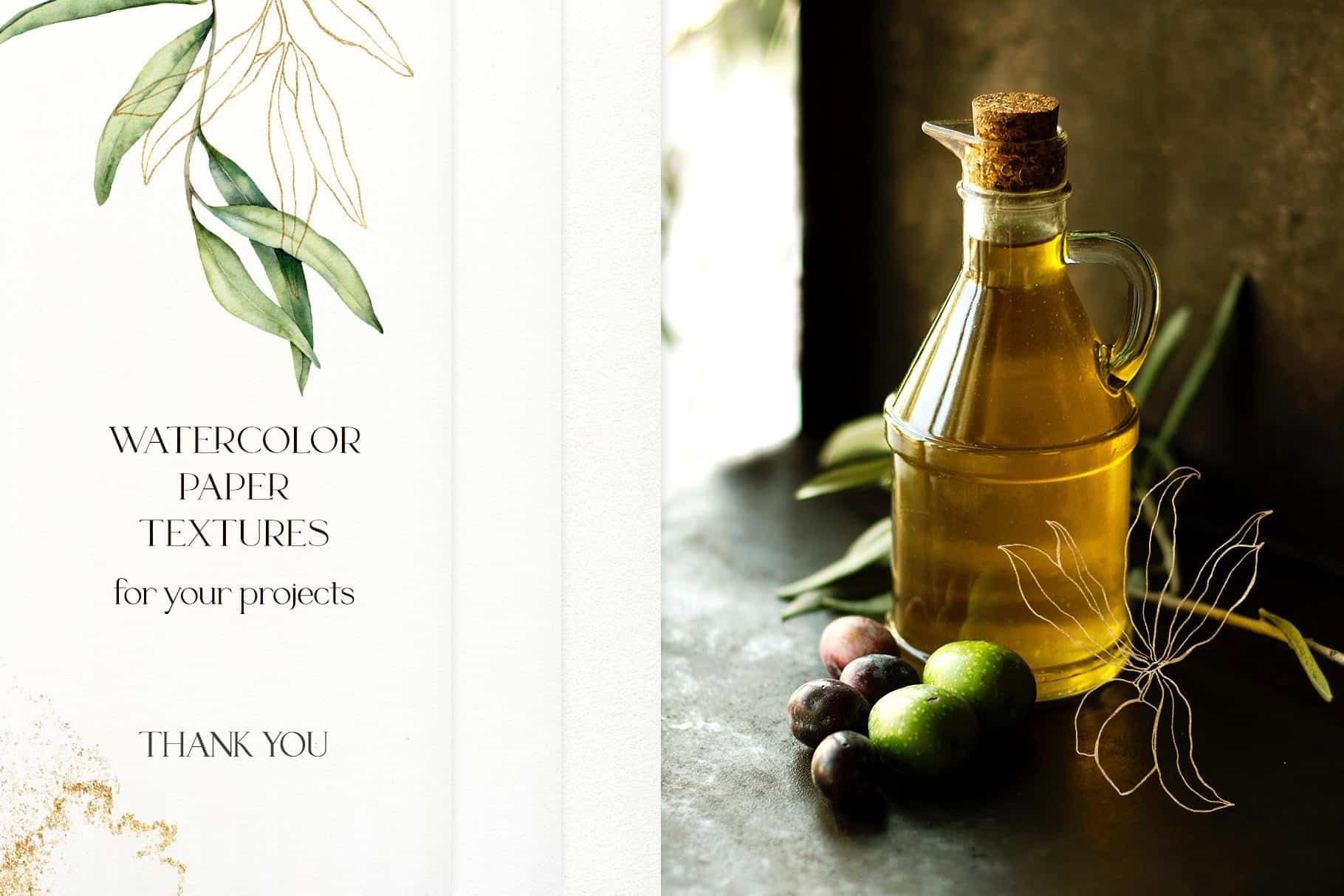 Olive Branch Foliage Illustrations | Watercolor & Vector Botanical art - Image 12