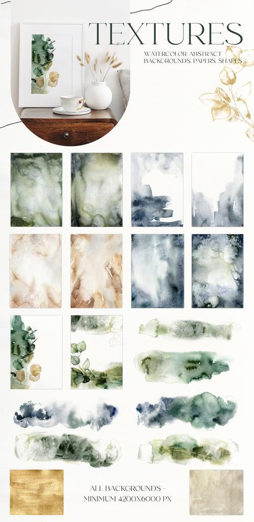 Eucalyptus watercolor greenery foliage leaves illustrations - Image 13