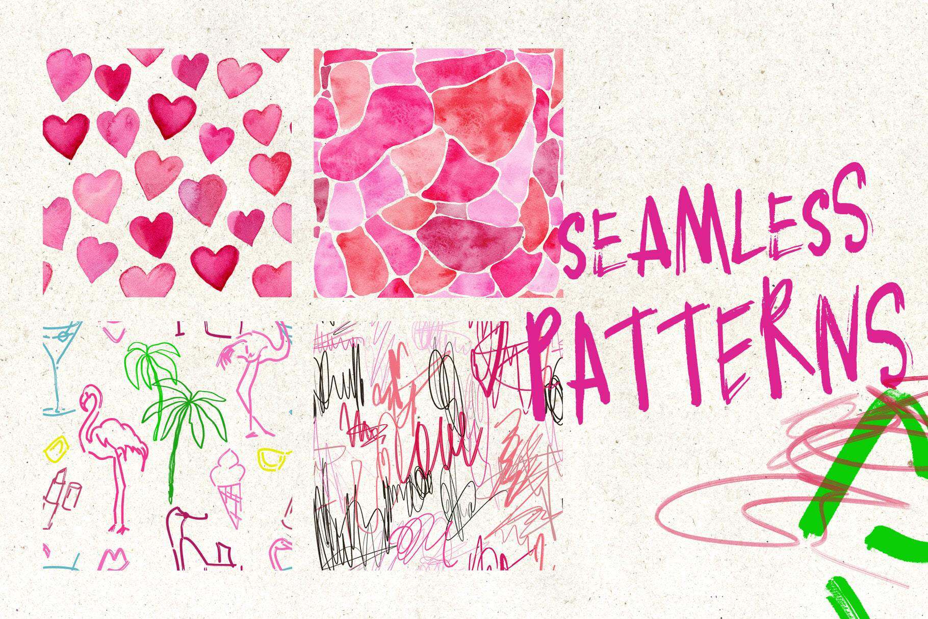 Just Pink Barbiecore collage illustrations and backgrounds - Image 13