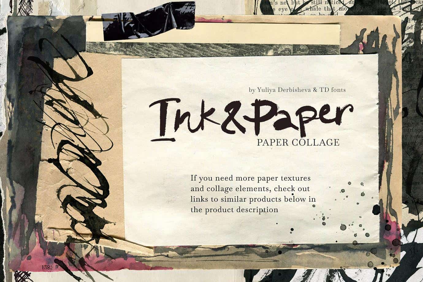 Ink & Paper Collage – 189+ Mixed Media Collage Elements, Modern & Vintage Paper Textures PNG Pack - Image 13