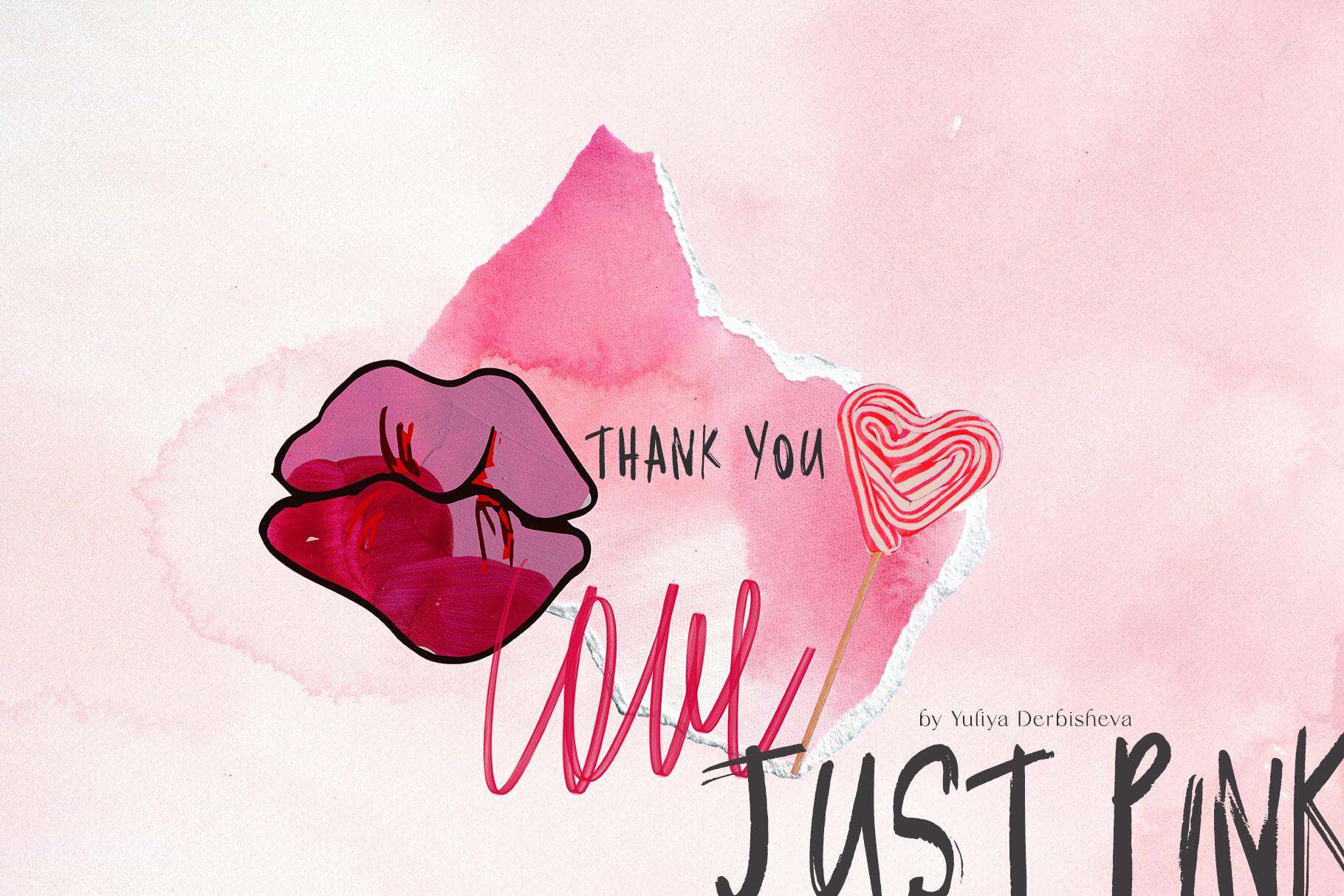 Just Pink Barbiecore collage illustrations and backgrounds - Image 14