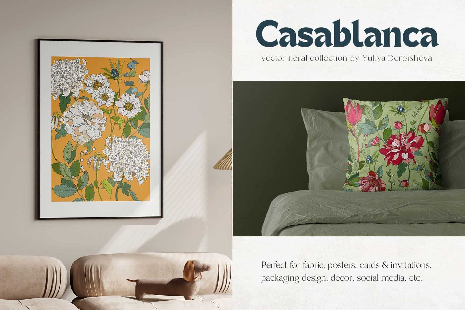 Casablanca Vector Flowers, Posters & Patterns - Image 15