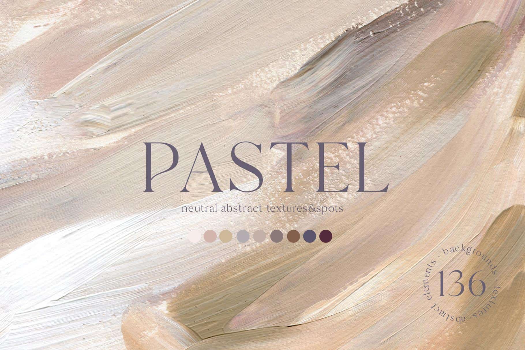 Pastel beige abstract background with textured brushstrokes for design.