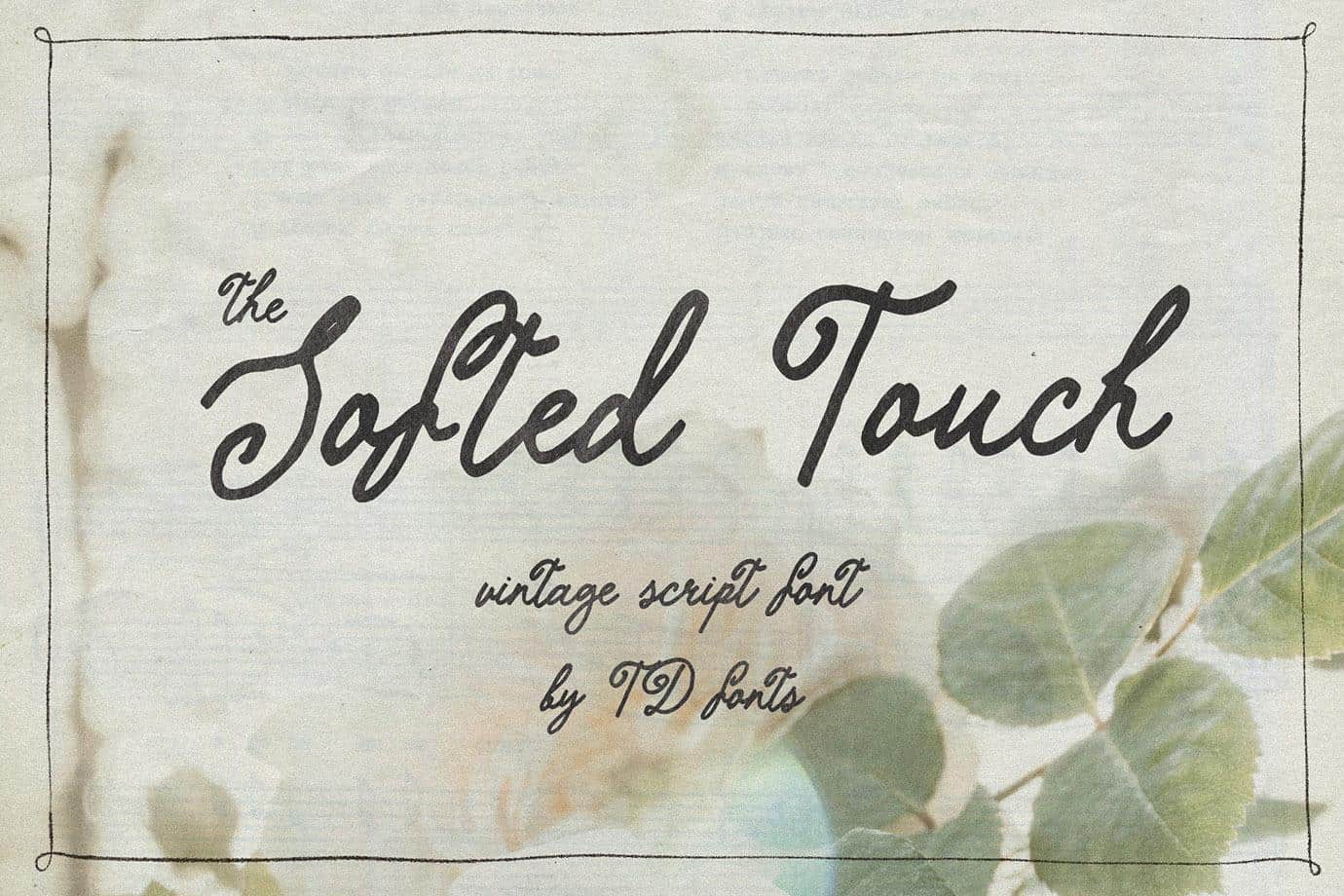The Softed Touch — Elegant Vintage Script Font for Modern Design