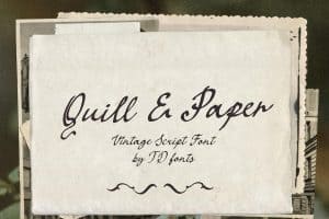 Vintage script font on paper with handwritten style, elegant and artistic.