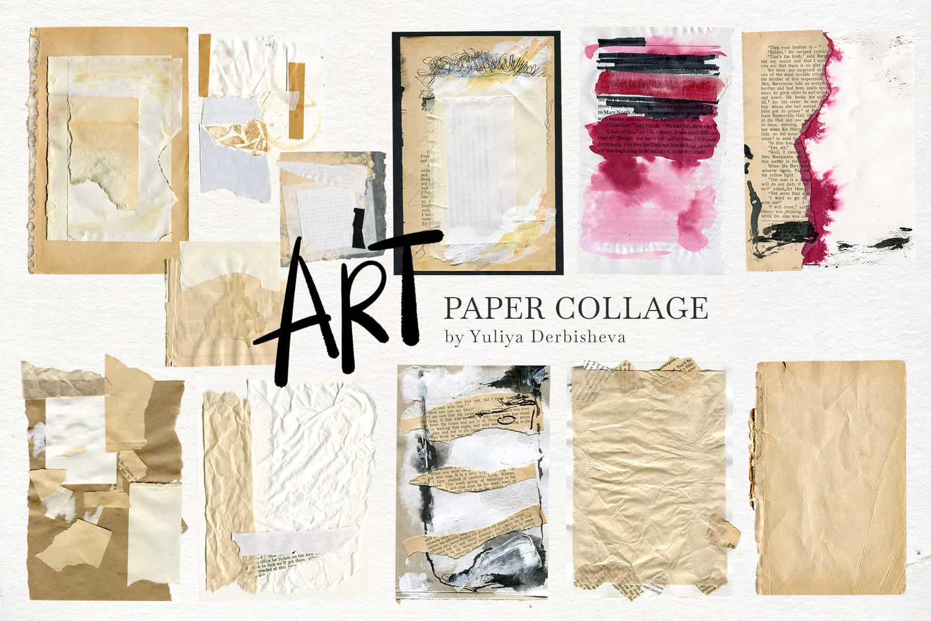 Art Paper Collage mix media elements for design: vintage & modern Art - Image 5