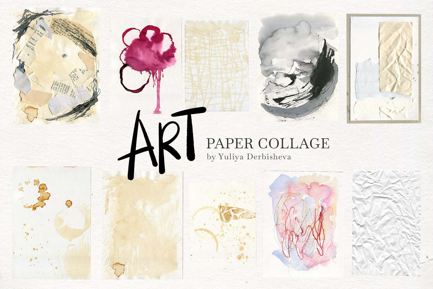 Art Paper Collage mix media elements for design: vintage & modern Art - Image 6