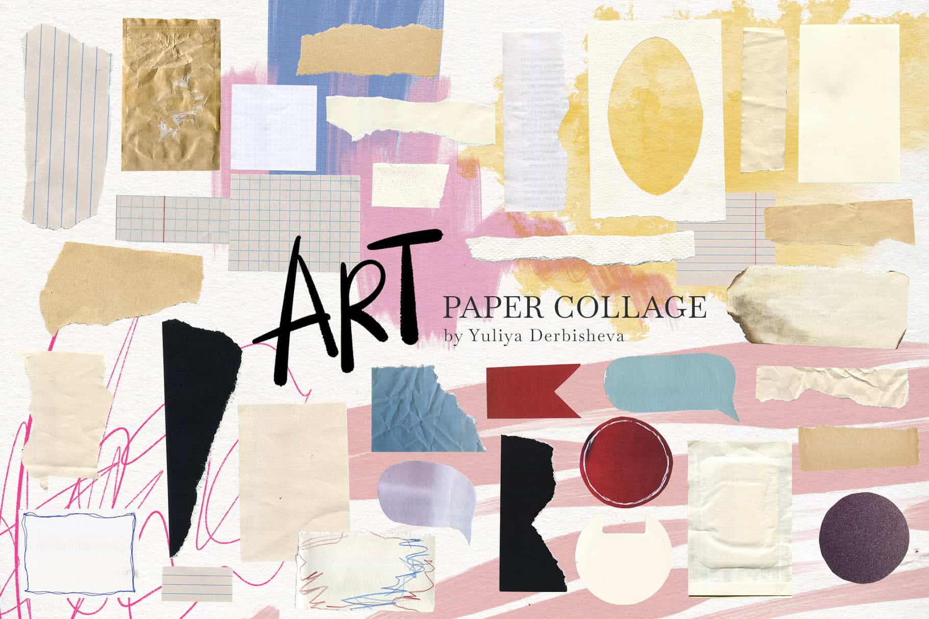 Art Paper Collage mix media elements for design: vintage & modern Art - Image 8