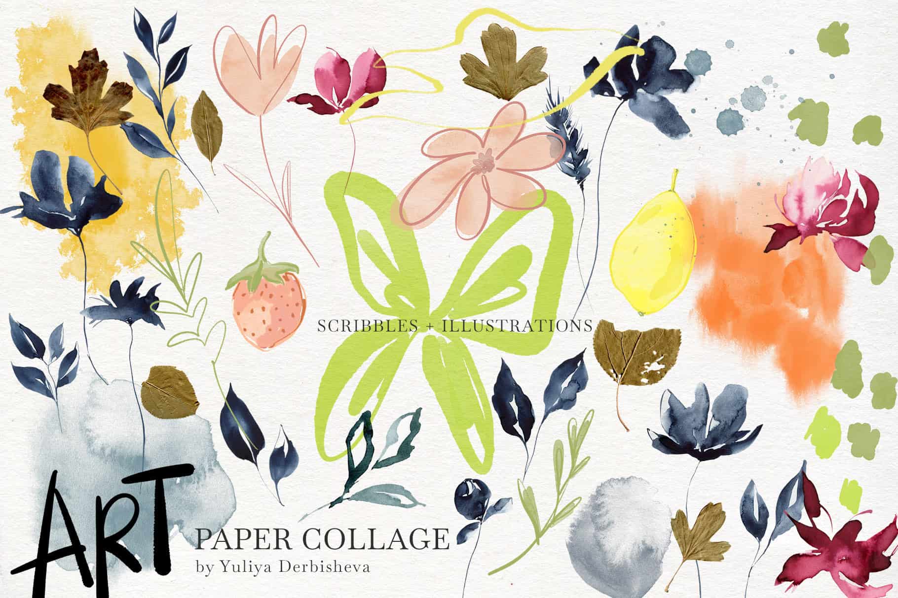 Art Paper Collage mix media elements for design: vintage & modern Art - Image 10