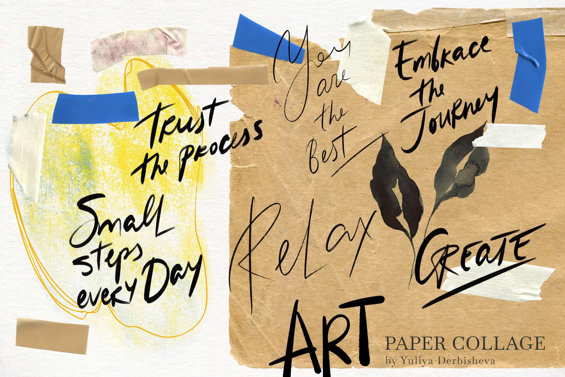 Art Paper Collage mix media elements for design: vintage & modern Art - Image 11