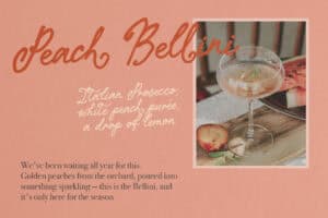 Close-up of Peach Sunday script font, romantic handwritten calligraphy style
