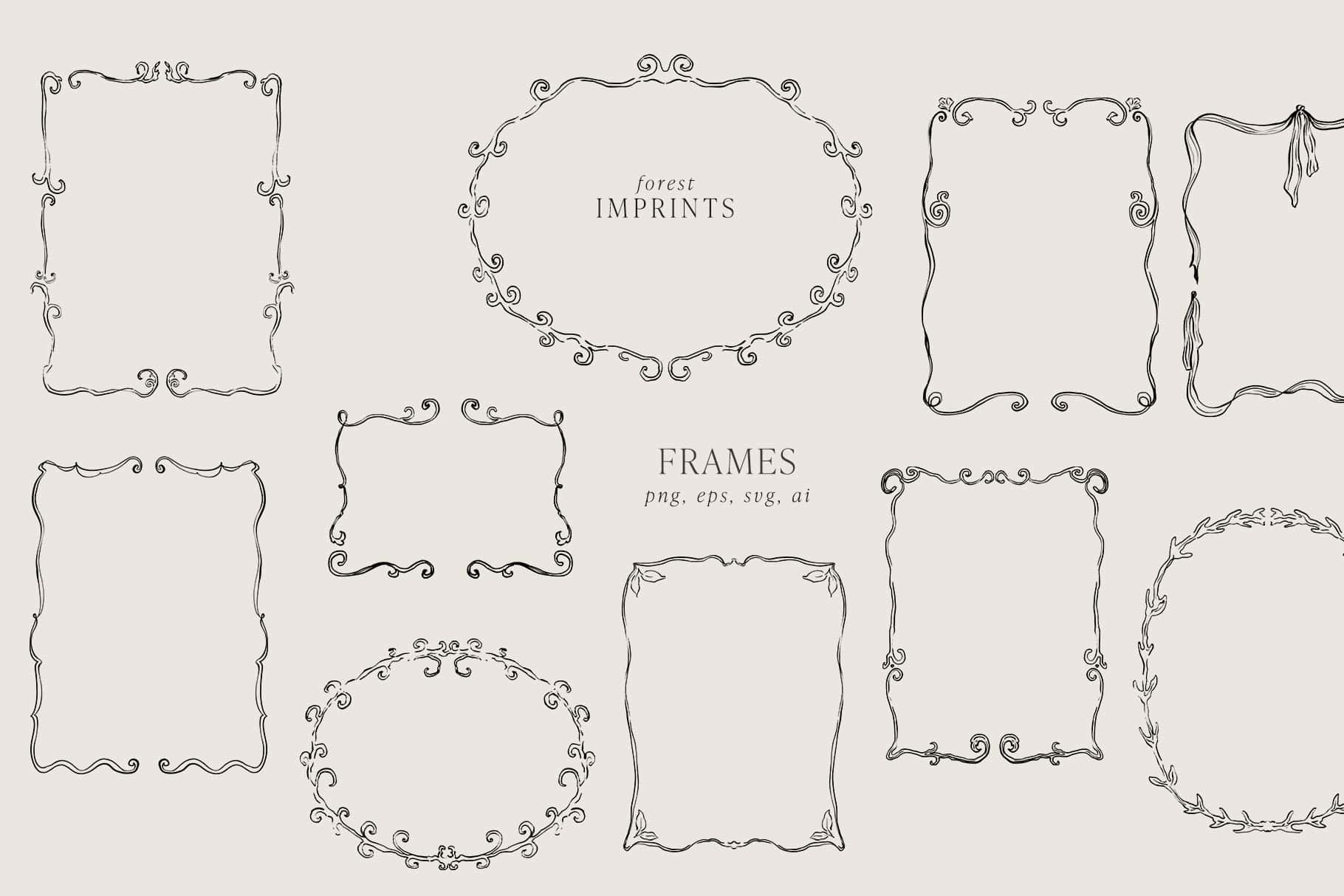 Frames organic watercolor abstract hand painted texture background