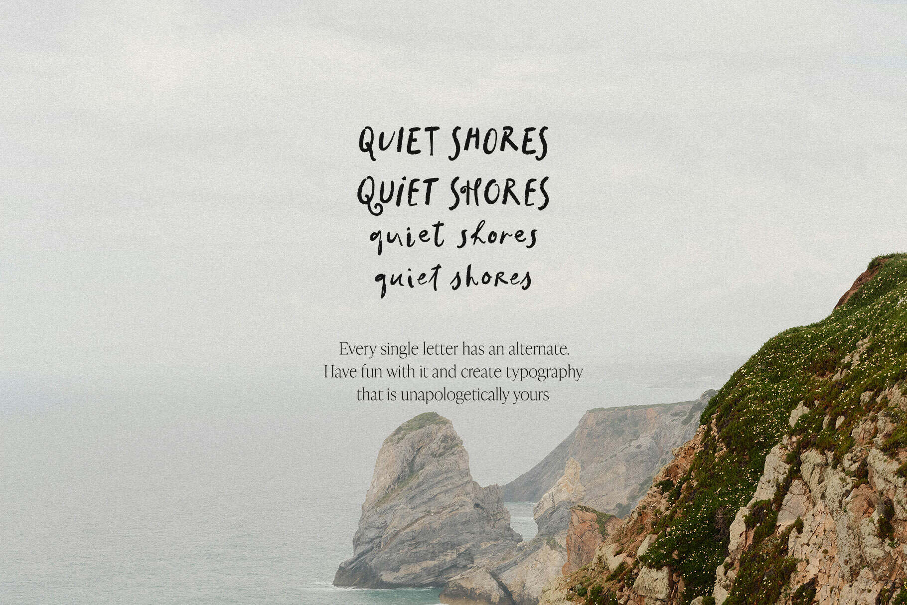 Ink on my hands quirky handwritten script font with a lots of alternates for design